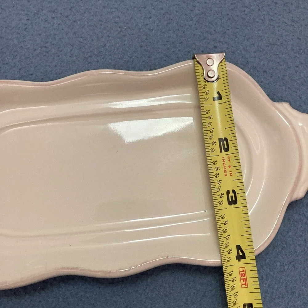 Longaberger Pottery Vintage Vines Cream Butter Dish - No Lid